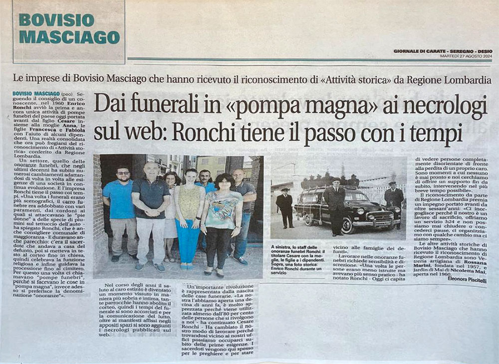 Impresa funebre Bovisio Masciago
