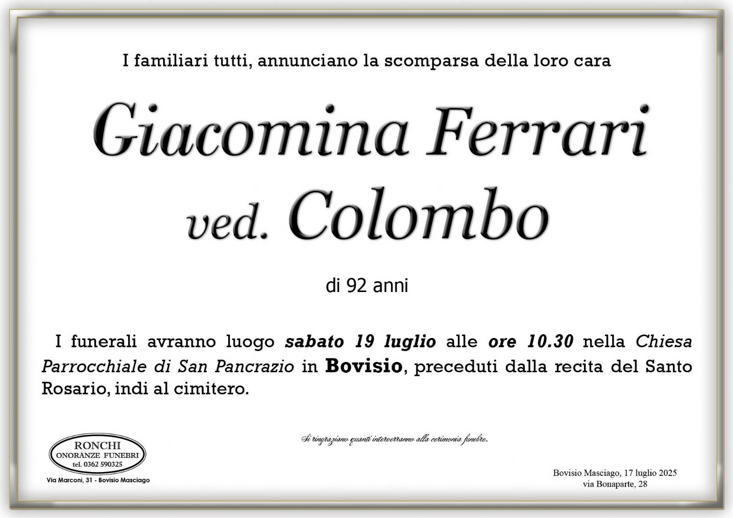 Giacomina Ferrari Colombo